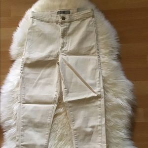 NWT Topshop Joni Off White W28 L30